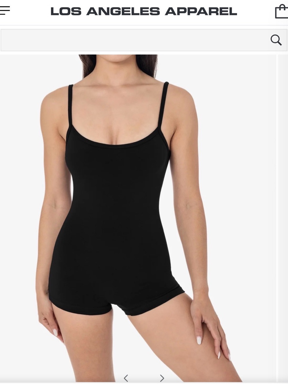 American Apparel cotton spandex jersey spaghetti scoop neck